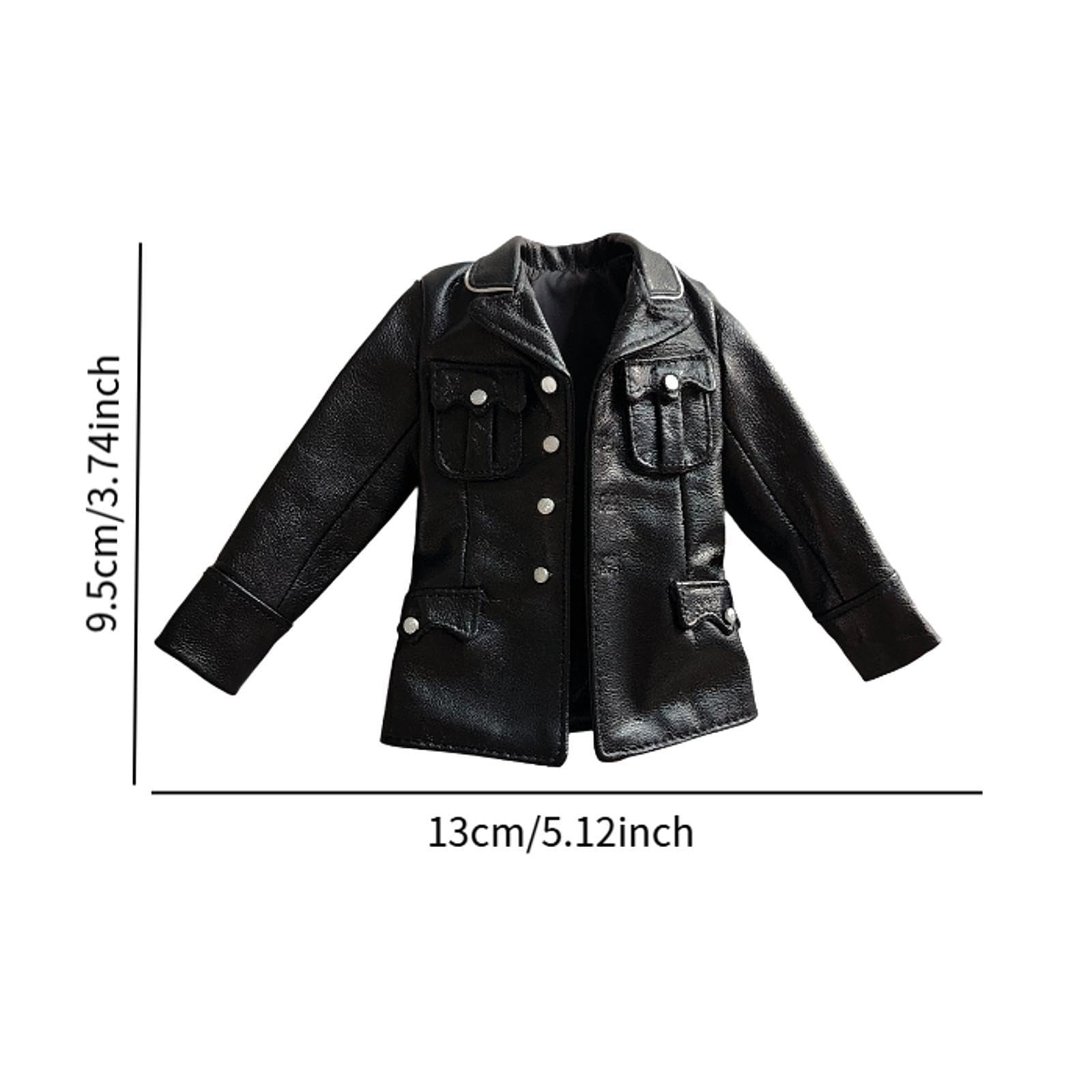 1/6 Actionfiguren Kleid, Komplettes Accessoire Set, Modekleidung, Puppenaccessoires Aus PU, Geeignet für Sammler Und Ausstellungszwecke, Jacke 13 cm X 9.5 cm
