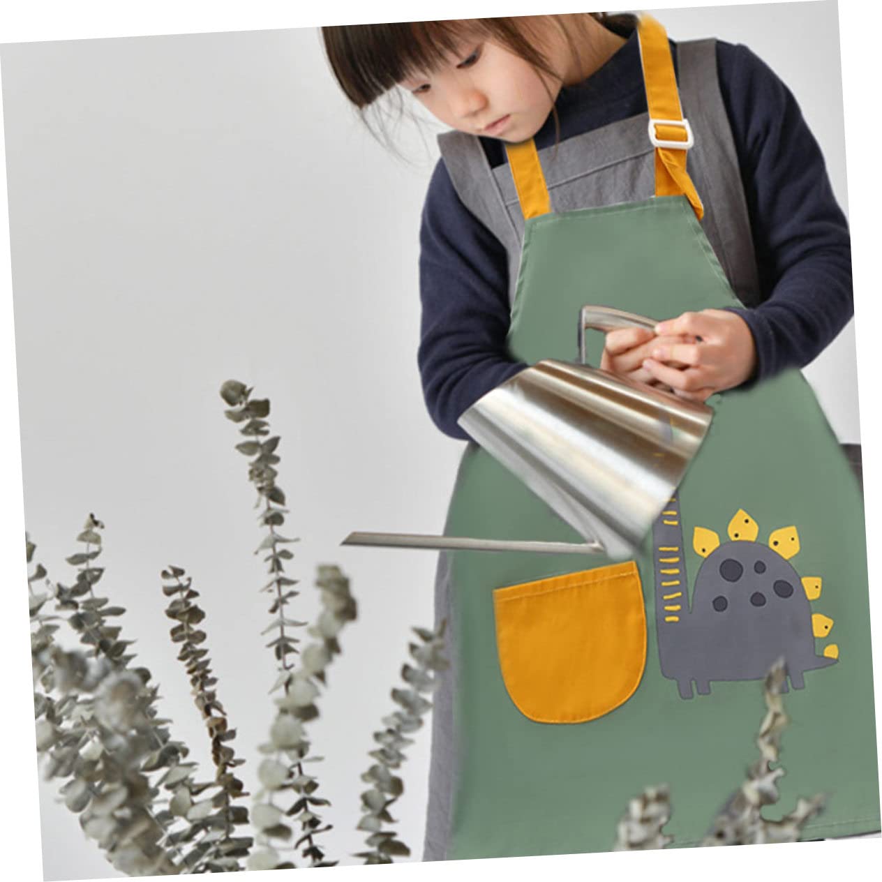 INOOMP 3pezzi Grembiule Per Ragazzo Ragazza Smock Per Pittura Con Design Divertente Adatto Per Anni Protezione Per Attività Creative e Gioco Facile Da Pulire e Comodo Da Indossare