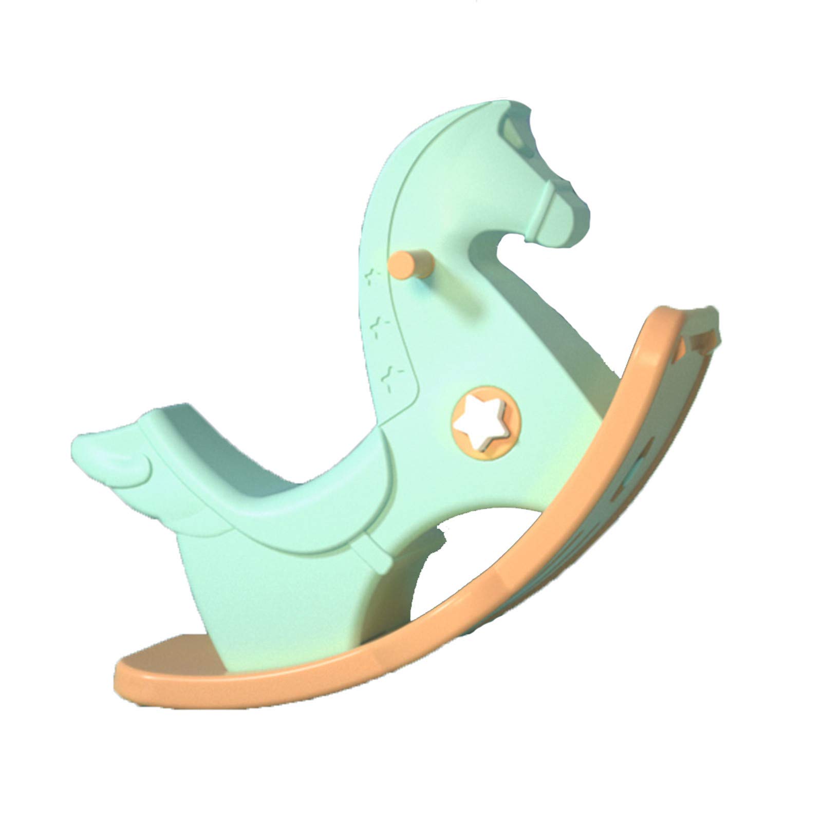 Children's Extra-Large Anti-Tilt Rocking Horse Plastic Toy Baby Rocking Chair Suitable for Home Entertainment for 1-3 Year Olds