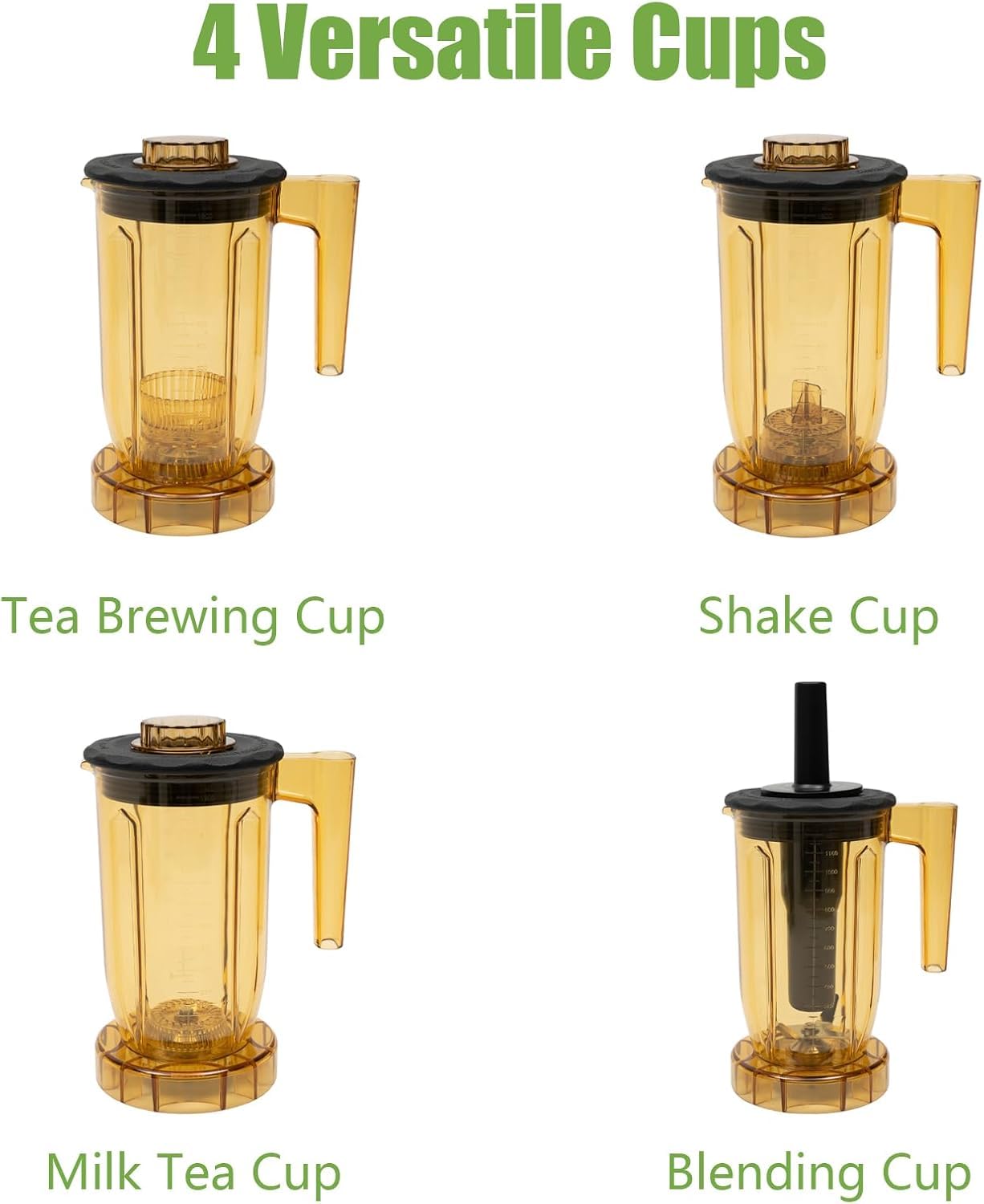 Máquina De Té De Burbujas De 1800 W, 1200 Ml, 30000 RPM, Batidora Multifunción con Capacidad para 4 Tazas Y 10 Velocidades, Batidora De Sobremesa para El Hogar, Tiendas De Té con Leche,