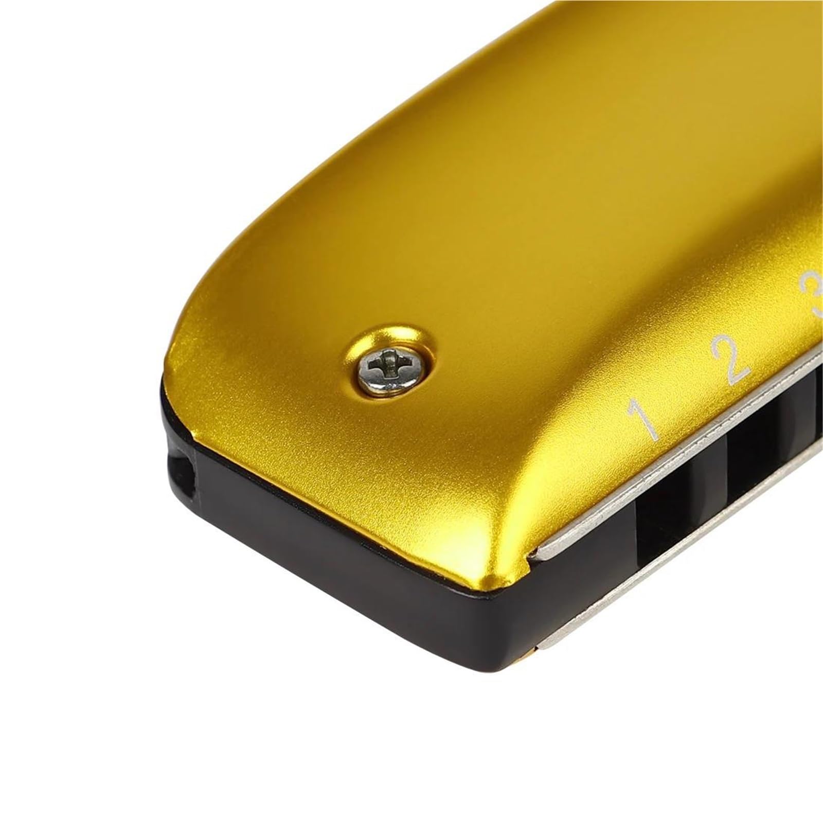 Harmonijka Blues Harmonijka 7-otworowa Blues Harp Instrument Dęty Drewniany Czerwony/Zielony/Fioletowy/Niebieski/Różowy/Żółty Dostępny(Yellow G)