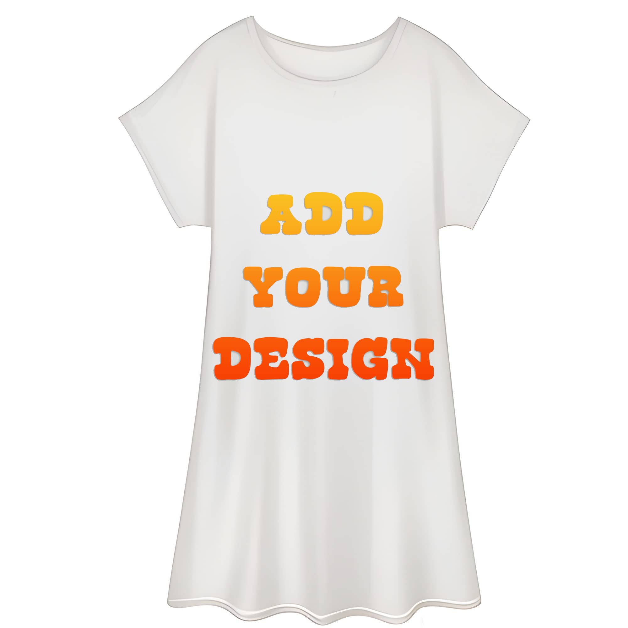 Custom Nightgown Women's Sleepwear Personalized Sleep Shirts for Women Custom Short Sleeves Nightshirt 2 Sides Printed