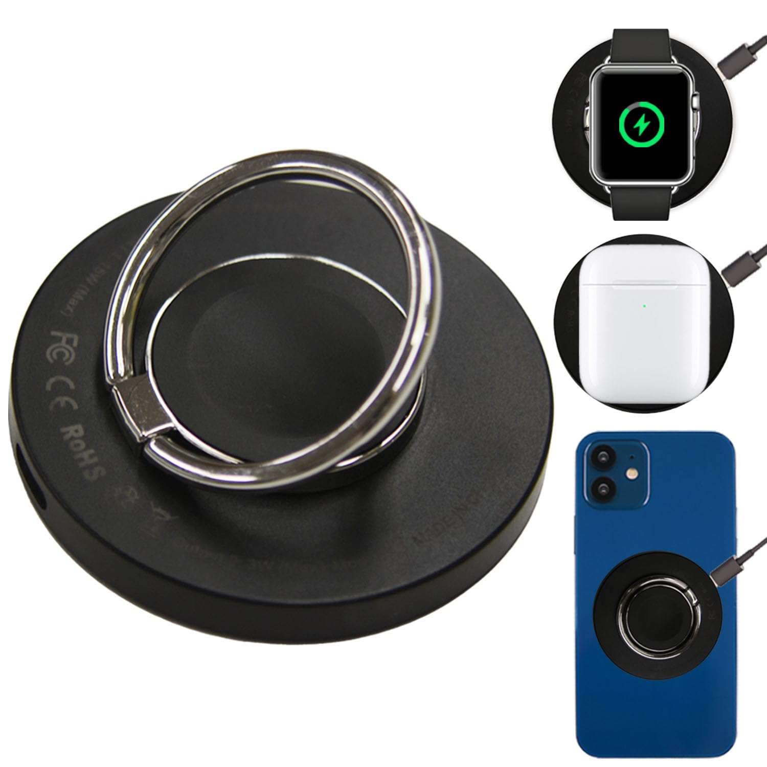 【在庫処分】【横トナ】3in1 ワイヤレス充電器 ブラック 3台同時充電 iph Amazon.co.jp: 【横トナ】3in1 ワイヤレス充電器 ブラック 3台