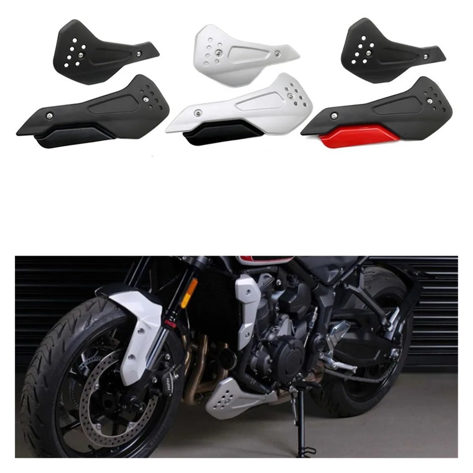Protezioni motore in alluminio for moto | Compatibile Con Trident 660 2021 Trident660 Accessori Compatibile Con Trident 660 2021 Trident660(Silver black)