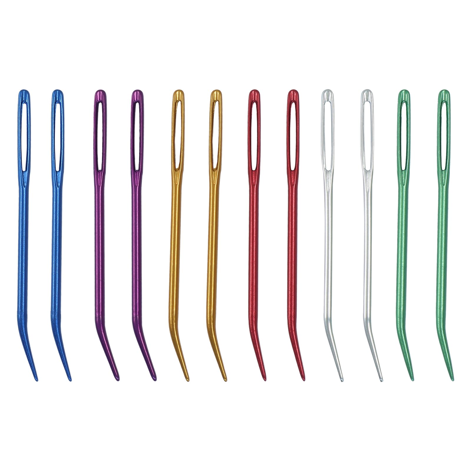 Kemcatui 12 Pcs Large Big Eye Weaving Needles, Yarn Darning Tapestry Needle, Bent Tip Tapestry Needles for Yarn, Crochet and Wool Crafts-image-27