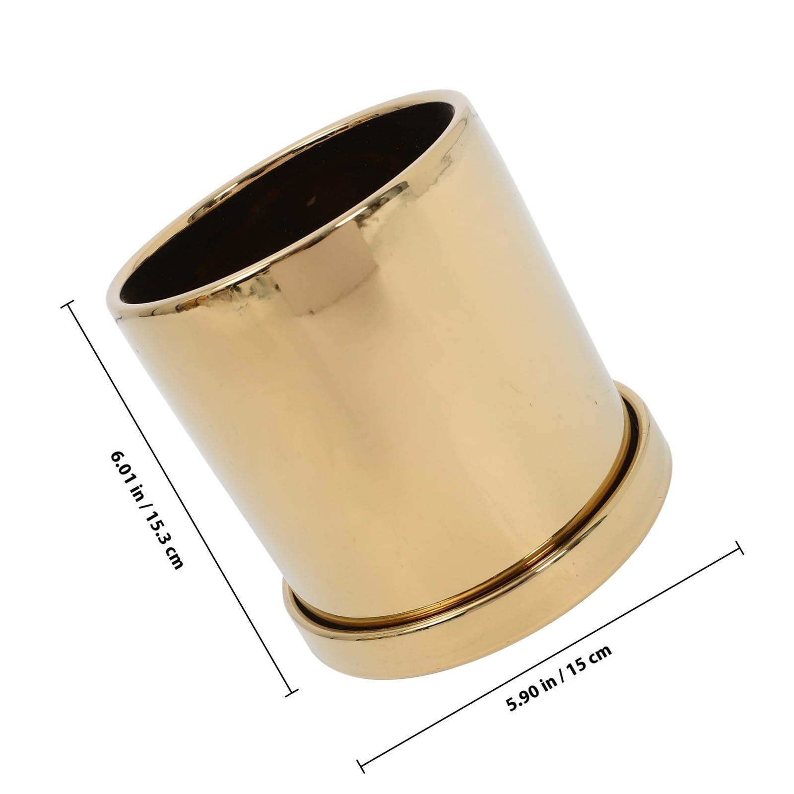 Keramik Sukkulententopf Goldfarben Kleiner Dekorativer Pflanzentopf aus Keramik Vielseitig und Leicht zu Reinigen für Garten und Outdoor Dekor