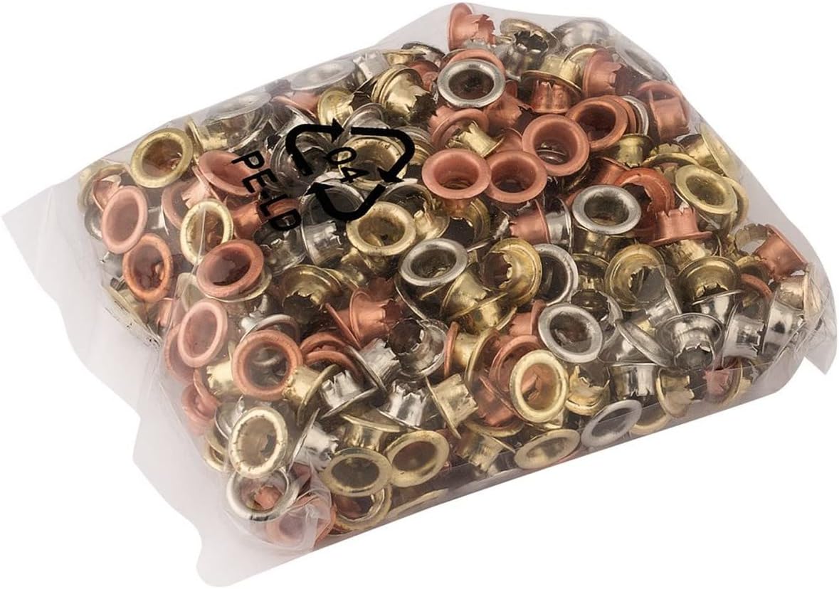 Draper 4mm Eyelets For Hole Punch | 500 Pack Puncher Accessories | DIY Set | 31108