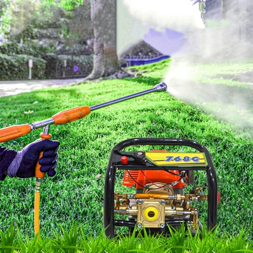 Image of OEM Portable Power Pressure Sprayer Pump with 4 Stroke Advanced Technology Petrol Engine, Spray Gun, 15 Meter Hose Pipe for Pesticides, Agriculture Use, Gardening - 139-F