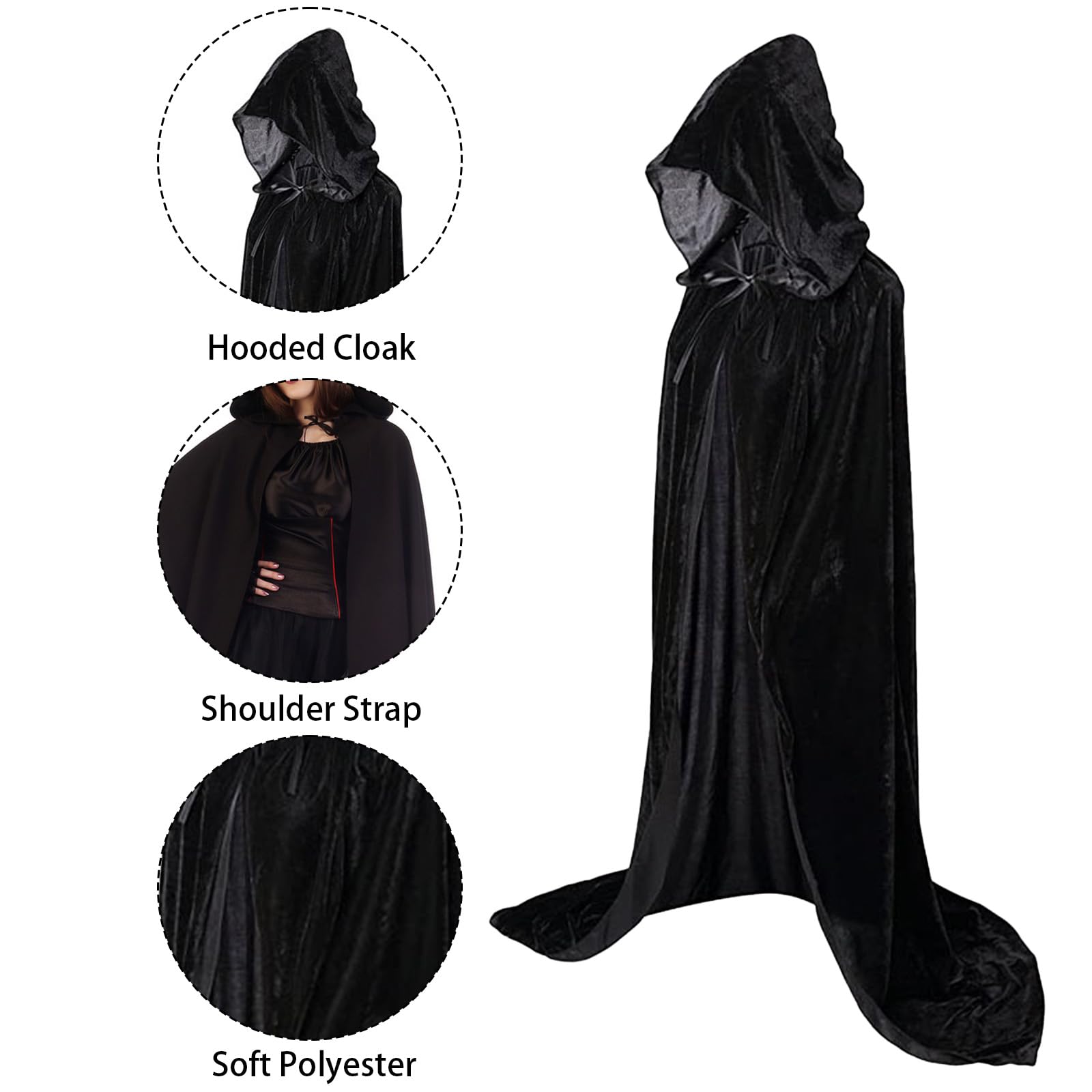 4 PCS Womens Witch Costume - Image 3