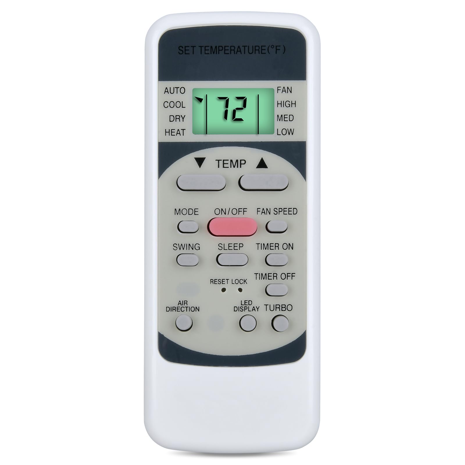 Universal R51M/E Backlit Air Conditioner Remote Control for Midea R51 Series R51/E R51/CE R51M/CE R51D/E R51M/BGE R51M/BGE Air Conditioner, Compatible with Midea AC Remote - All Models