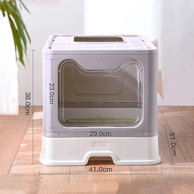 Foto 4 de 8 de Arenero Gatos Cubierto Cajon: Arenero para Gatos Grande Cerrado Caja de Arena Plegable Cagadero Gato…