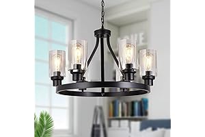 6-Light Farmhouse Chandelier for Dining Room