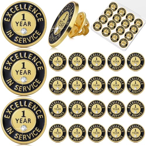 Image of Ferreve 50 /20 Pcs Year of Service Pins Employee Excellence Award Lapel Pin Performance Recognition Reward Anniversary