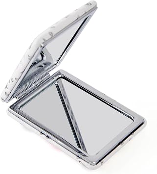 Promotional Love Themed Pocket Mirror with Heart and Love Pattern