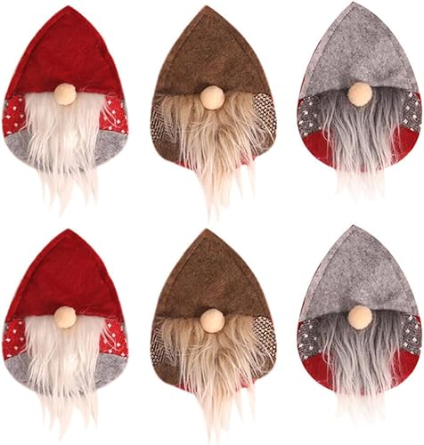 Miniatura 1 de Cabilock Norse Decor 6 piezas de gnomo bolsa de cubiertos de Navidad Santa mesa cubiertos cubiertos Deocor bolsa de almacenamiento de cubiertas