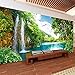 Tapete Wandbild 3D Wasserfall Landschaft Aufkleber Home Wanddekoration Wohnzimmer Wanddekoration fototapete 3d Tapete effekt Vlies wandbild Schlafzimmer-300cm×210cm