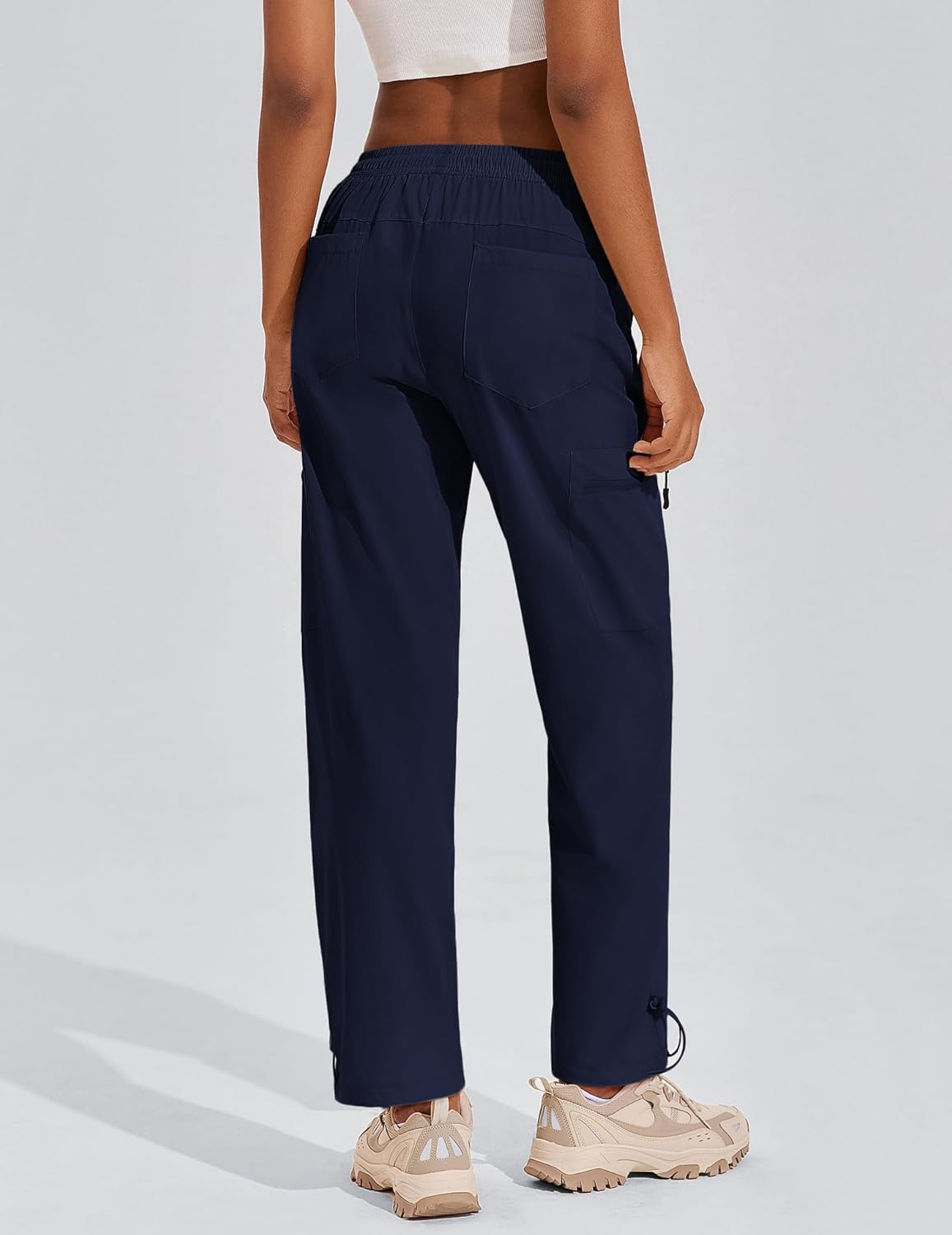 PINSPARK Hiking Pants Women Waterproof Quick Dry Cargo Lightweight UPF 50+ Outdoor Joggers with Zip pockets