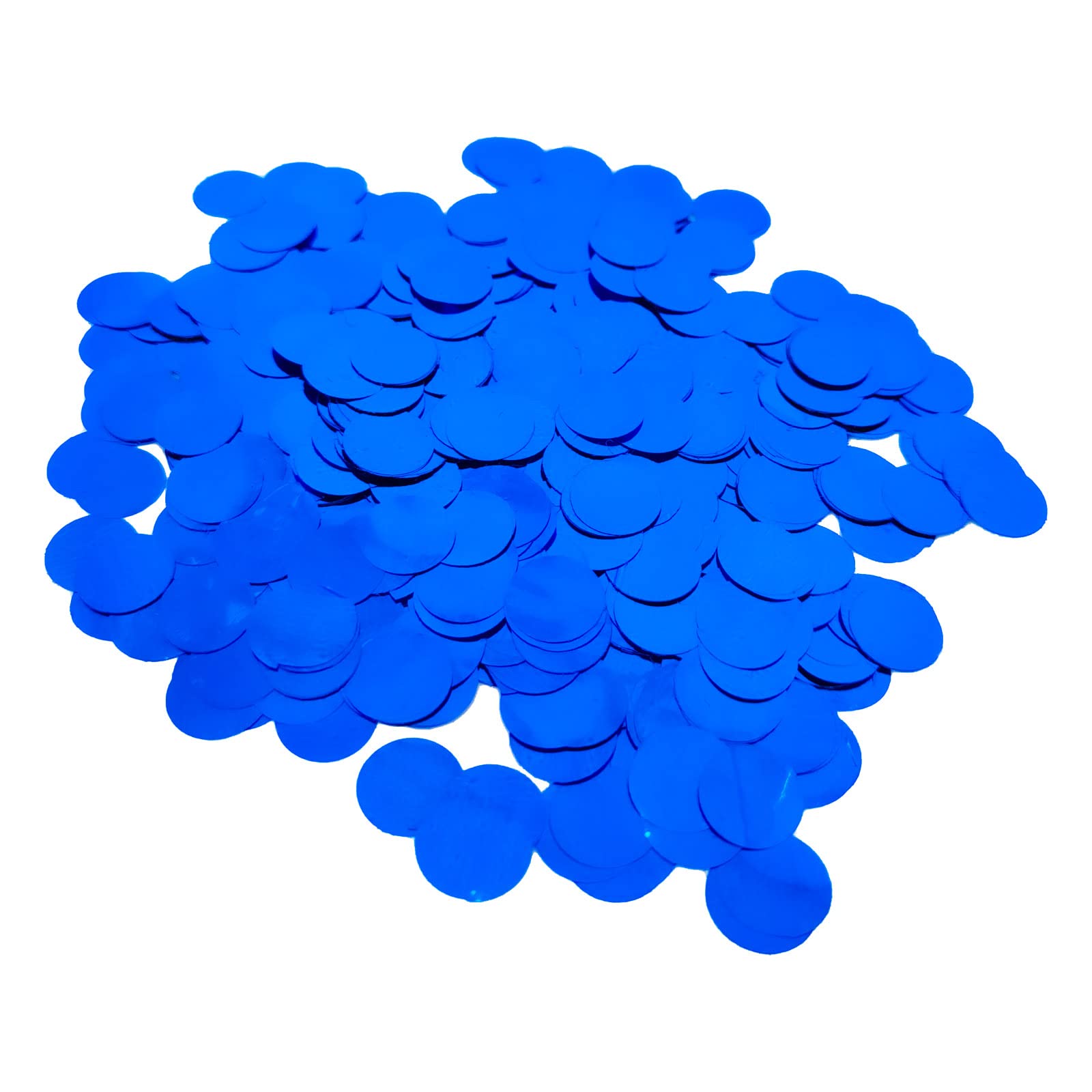 CC WonderlandBlue Foil Confetti, Round Dots Foil Glitter Table Confetti, Sparkling for Birthday Wedding Party Decoration (1.5 cm, 1.76 OZ)