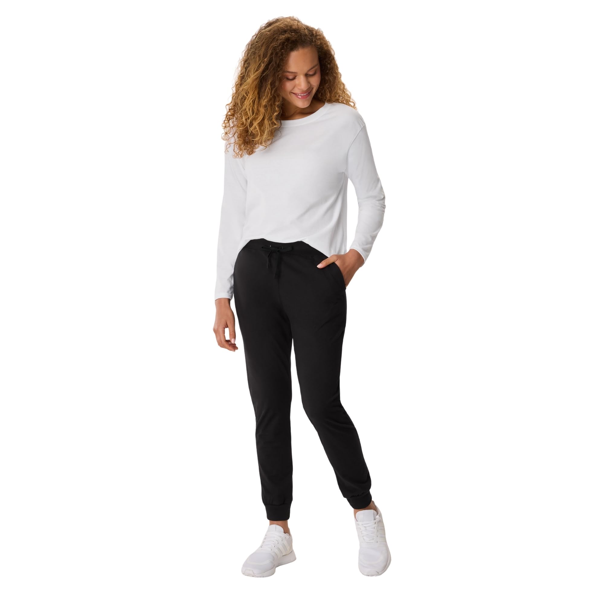 Hanes Originals Cotton Joggers, 100% Cotton Jersey Sweatpants For Women, 29" Inseam - Spodnie dresowe Kobiety