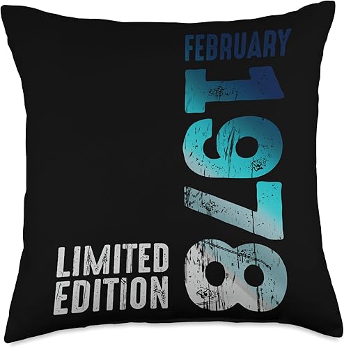 Miniatura 4 de February 1978 Year 1978 Retro 1978 Vintage Limited Edition Throw Pillow
