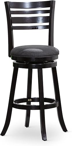 Miniatura 26 de DTY Indoor Living Granby Taburetes de bar de altura de mostrador, taburetes de bar giratorios de 24 pulgadas con respaldo, acabado de cereza y