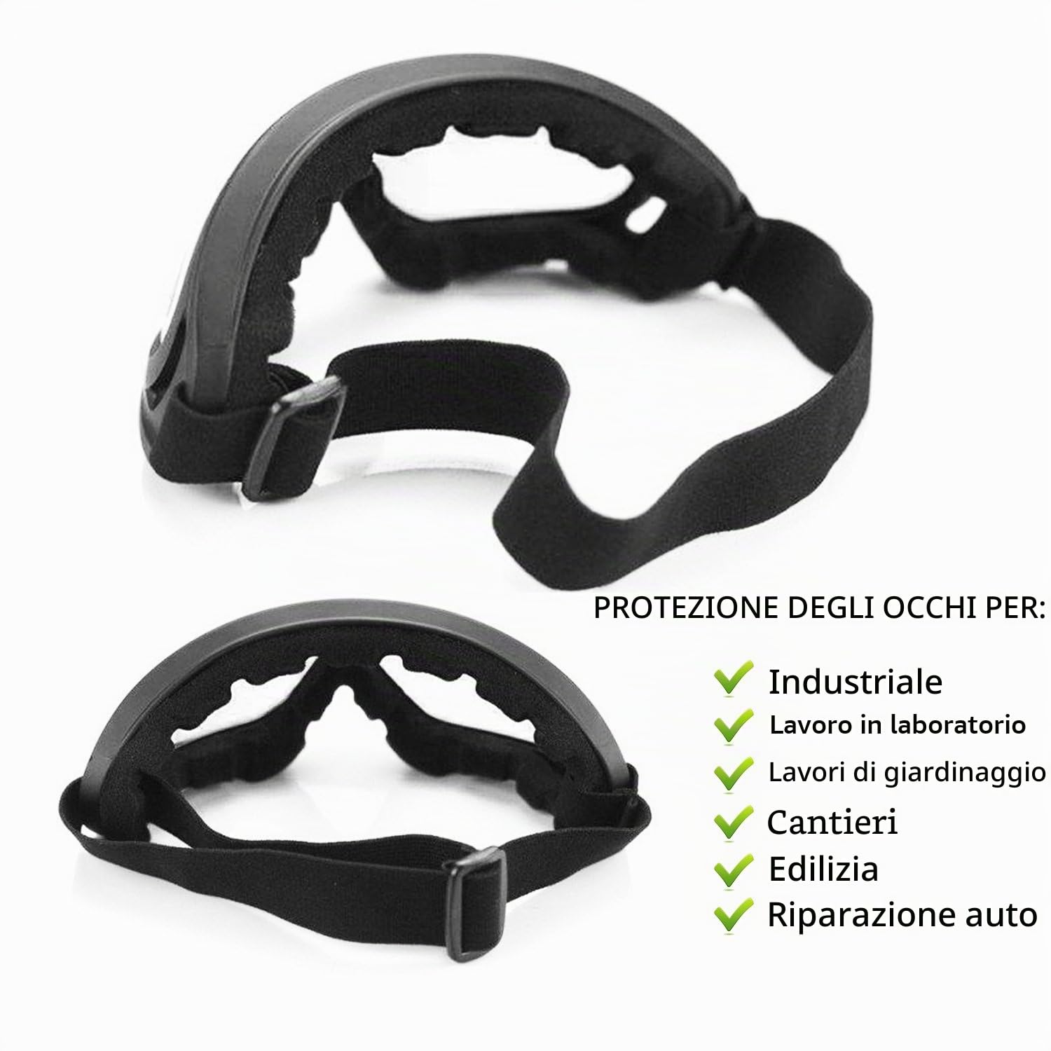 YAMI Occhiali di sicurezza da 2 paia per bambini con protezione anti-nebbia e UV, perfetti per pistole anti-schiuma