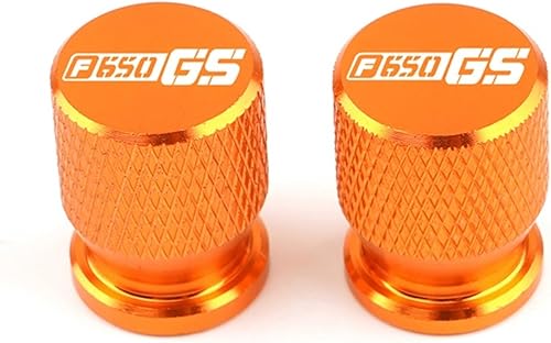 for BMW F650GSDakar F 650 F650 GS 2000-2013 Motorcycle CNC Wheel Tire Parts Valve Stem Caps Cover (Color Orange)