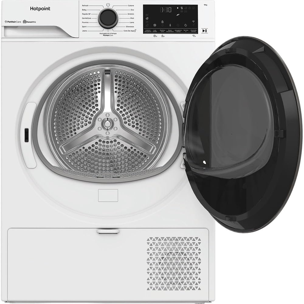HPT 96D BS IT - Asciugatrice Classe A 9 Kg con Pompa di Calore Wifi Libera Installazione