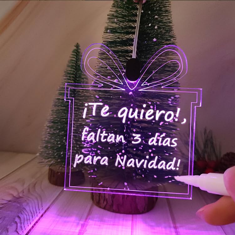 CALBABY Decoración hogar con Pizarra Luminosa Personalizable con Mensajes.Luminoso Regalo Original. Día Padre, Día Madre. Aniversario. Cumpleaños
