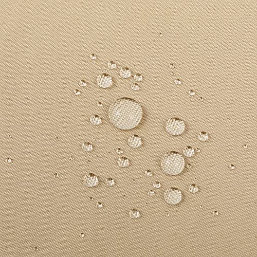 Image of ALYVIA SPRING Waterproof Fabric Shower Curtain Liner with 3 Magnets - Hotel Quality Soft Cloth Shower Liner, Light-Weight & Machine Washable - Standard Size 72x72, Khaki