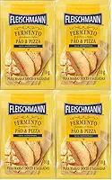 Kit 4 Fermento Biológico Pão e Pizza Seco Fleischmann 10g