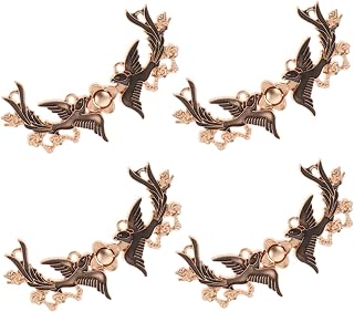 4 Pairs Phoenix Buckle Womens Shawls Womens Button down Sweaters Women Sweater Swirl Collar Brooch Clasp Sweaters for Women Clearance Sewing Snaps Cape Cloak Clip Shawl Brooch Clip