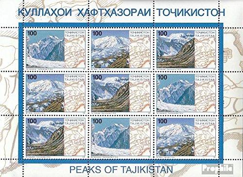 Prophila Collection Tagikistan 109-111 Minifoglio (Completa Edizione) 1997 Pamirgebirge (Francobolli per i Collezionisti) paesaggi