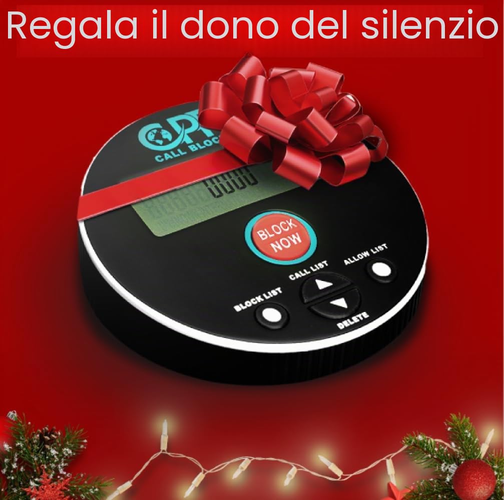 CPR Blocco Chiamate V10000 - Il Miglior Bloccatore di Chiamate d'Italia - Per Telefoni Fissi e Wireless - Blocca Fino a 12.000 Numeri con un Solo Tocco - Installazione Facile