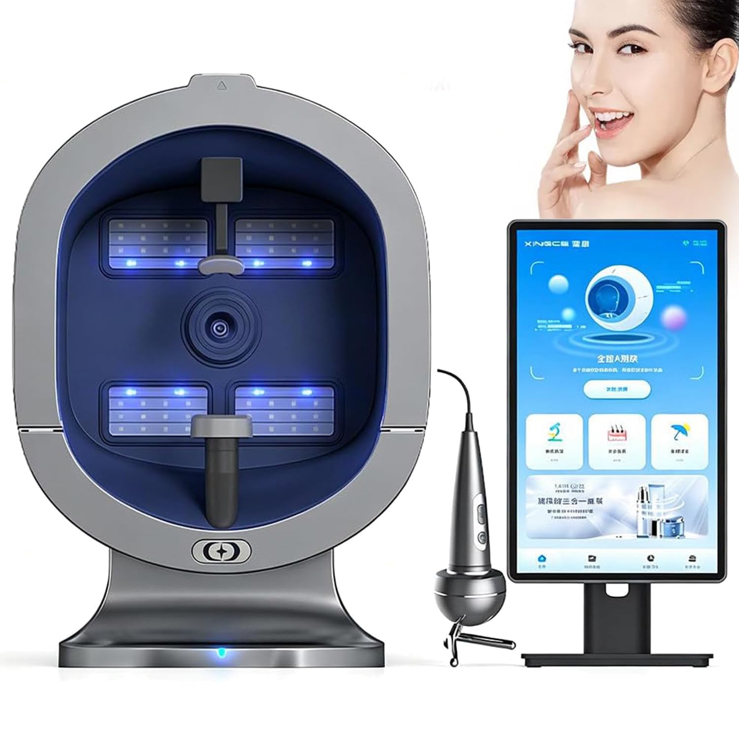 3D-KI-Gesichts und Kopfhautanalysator,Multispektrale Bildgebung 15.6inch