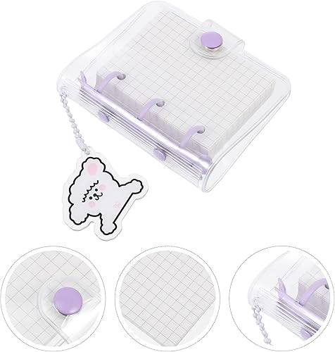 Miniatura 9 de Gadpiparty 1 juego de mini cuaderno, mini bolsillos para carpeta, bolsillos pequeños, carpeta de presupuesto, mini carpeta transparente, linda