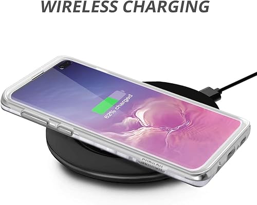 Miniatura 4 de SURITCH Funda para Galaxy S10 Plus Protector de pantalla integrado Mármol púrpura de cuerpo completo a prueba de golpes Funda resistente para