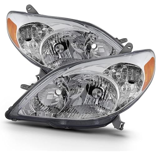ACANII - For 2003-2008 Toyota Matrix Headlights Headlamps Replacement 03-08 Left+Rght Set Driver + Passenger Side