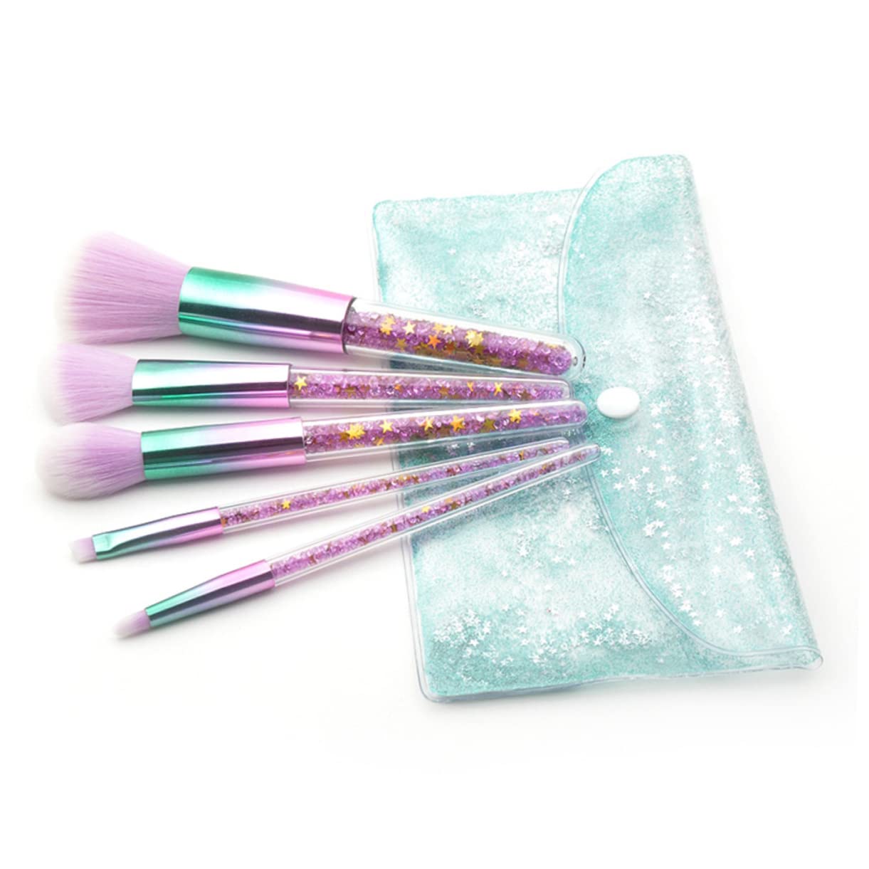DOITOOL 15stücke Teiliges Makeup Pinselset Für Frauen Professionelle Foundation Augenbrauen Und Puderpinsel Mit Transparentem Griff Und Synthetischen Borsten Für Tägliches Und