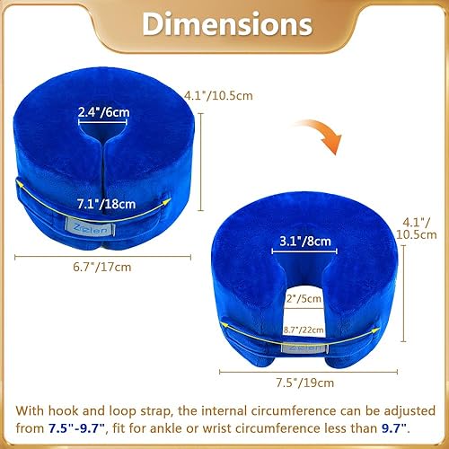 Miniatura 2 de Zelen Almohada de elevación de pie, talón, elevador de tobillo, almohada de soporte para pies, cojín médico de tobillo, reposapiés, reposapiés para