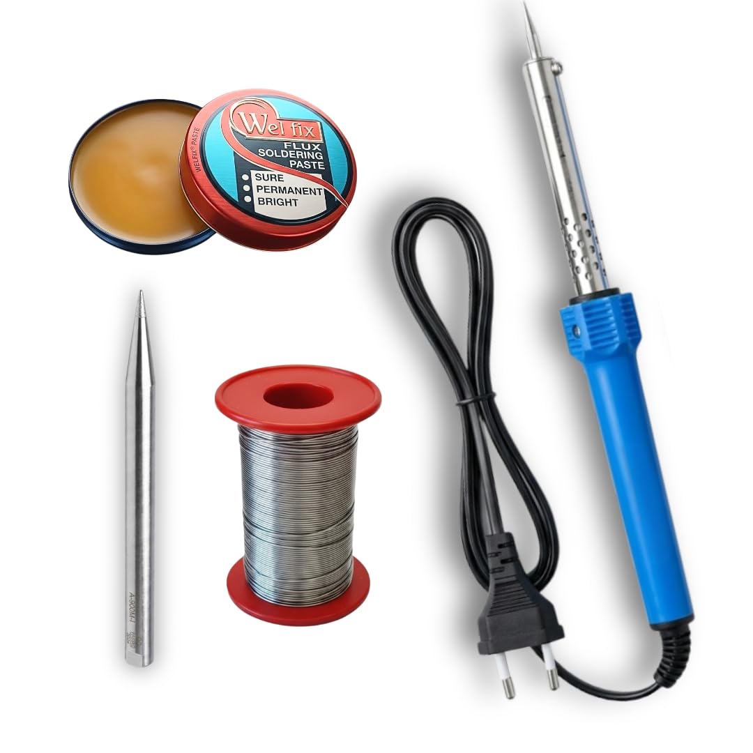 60W Soldering Iron Kit with 1 Interchangeable Tip, Solder Wire, QuickFix Flux Paste, Fast Heating Professional Welding Tool for Electronics, Automotive, Heavy-Duty DIY projects-picture-40