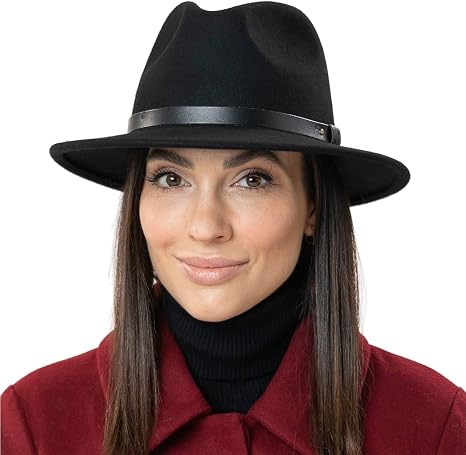 Chapeau Voyage Made In Italy Chapeau En Feutre Lierys Pour Homme - Fabriqué En Italie, Bandeau En Cuir, Style Voyage Et Outdoor Chapeau Feutre Laine Outdoor