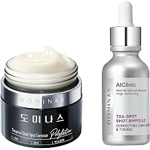DOMINAS Advanced Korean Cream 1.76oz + Tranexamic Acid Pink Serum 1fl oz - Korean Skincare Duo for Even Skin Tone, Elasticity & Hyperpigmentation With Niacinamide, TECA, Panthenol