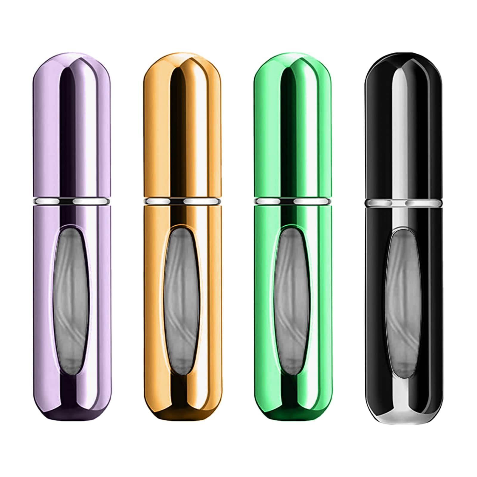 Perfume Travel Refillable Portable Perfume Atomizer Bottle 5ML Mini Refillable Perfume Spray Bottles Atomizer Travel Perfume Bottle for Outdoor and Traveling (4 Colors)