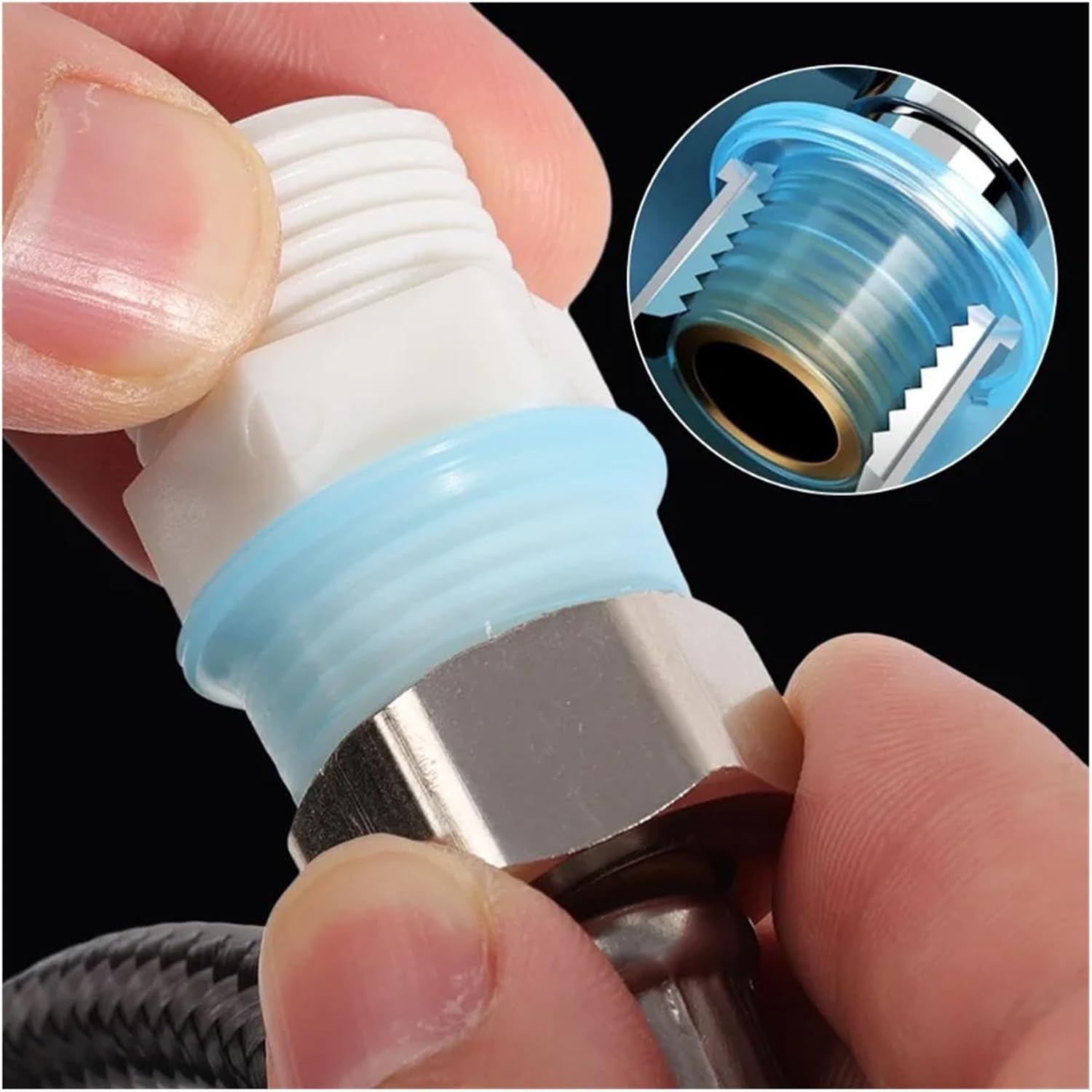 100/10Pcs Faucet Silicone Gasket Rubber Hose Seal Washer Water Plugs(A - White,30PCS)
