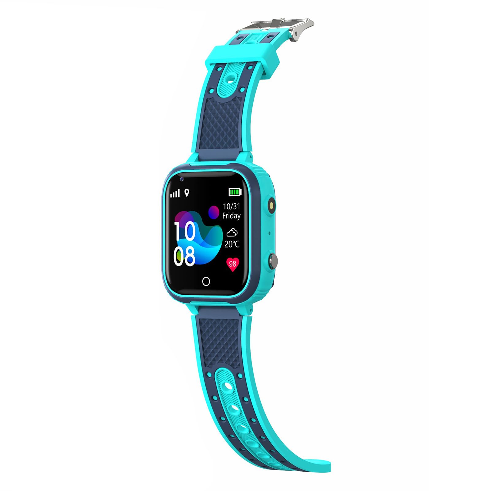 Dioche Reloj Inteligente para Niños LT21 4G para Niños y Niñas | Reloj Inteligente de Videollamadas | IP67 Resistente Al Agua | Seguimiento GPS, SOS, Cámara, Alarma (Blue)