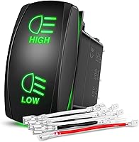 Vista 14 de Nilight Luces LED POD, interruptor basculante, barra de luz LED, 5 pines, interruptores de encendido/apagado láser 20A/12V 10A/24V con cables