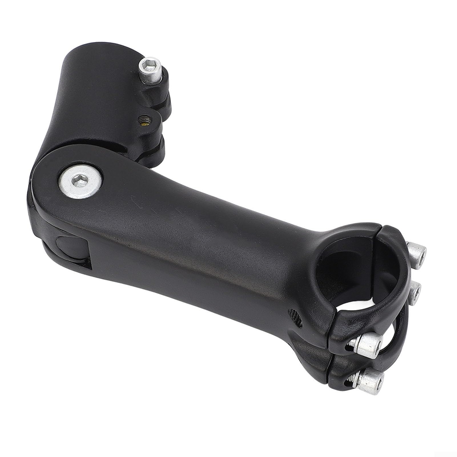 Adjustable Bike Stem Riser, 90 Degree Aluminum Alloy Handlebar Extender for Mountain Bike, Secure Screw Fastening, Sandblasted Finish, Ergonomic Design to Reduce Back Pain, Black(110*31.8*28.6*45)