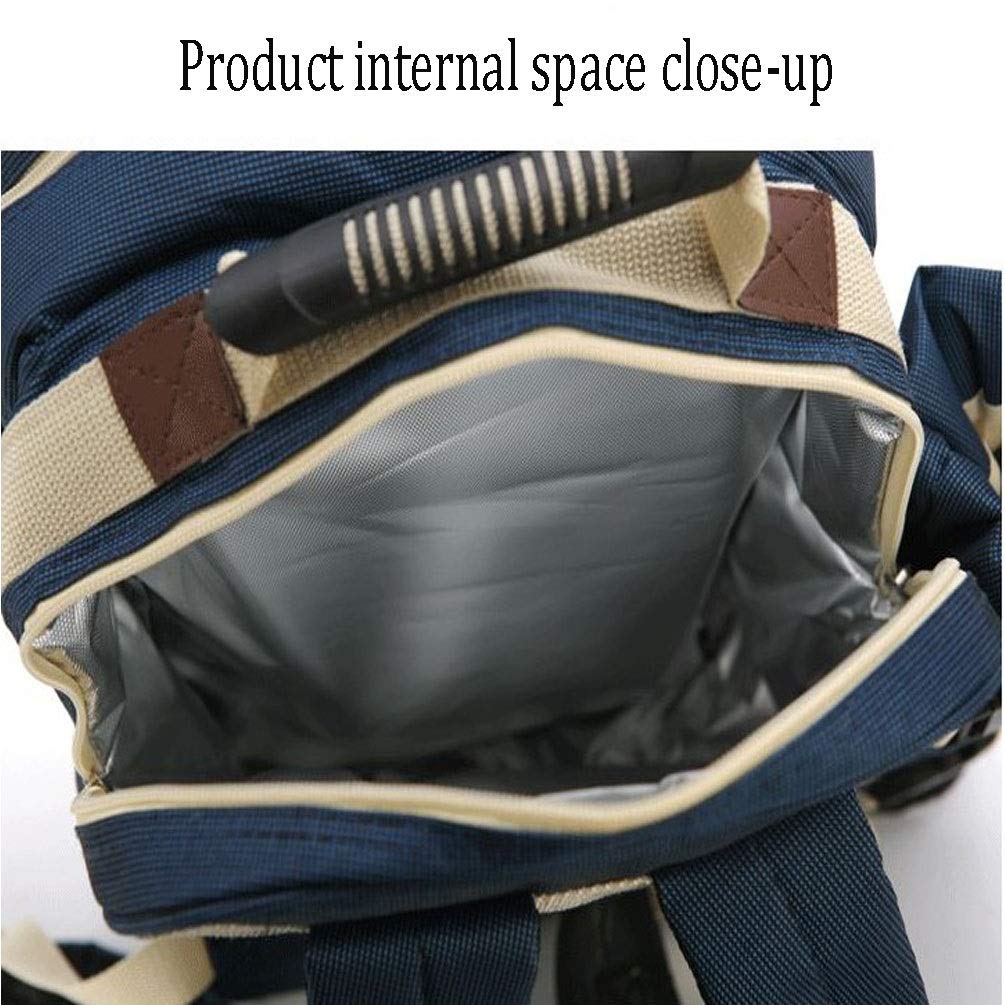 Mochila de Picnic para 4 Personas, con Manta de Plumas y Compartimento Fresco, Suave y Apta para Playa/Picnic