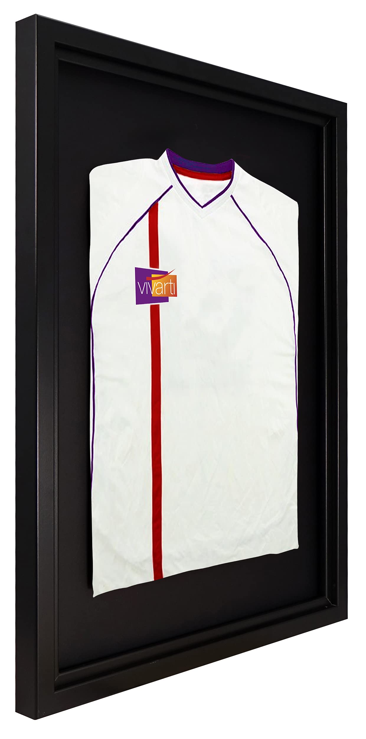 Vivarti DIY-Rahmen für Sportshirts, 50 x 70 cm, schwarzer Rahmen, Schwarzer Rahmen, schwarzer Innenrahmen, schwarze Rückwandkarte